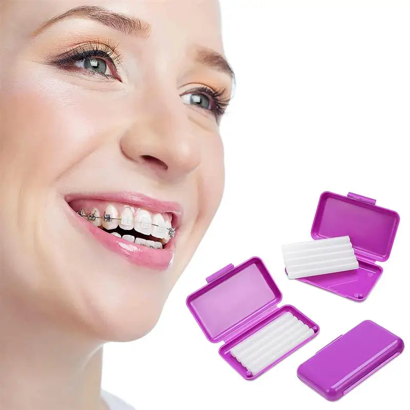 

20pcs/pack Oral Care Protective Wax Correction Braces Orthodontic Braces Accessories Tooth Wax Oral Tooth Care Tools (Purple)