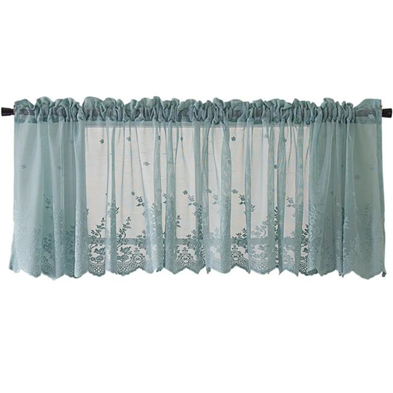 Кружевные Волнистые Короткие тюлевые полузанавески для гостиной белые