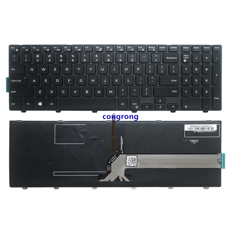 Клавиатура для ноутбука Dell Inspiron 15 3000 5000 3541 3542 3543 5542 5545 5547 17 ноутбук английская