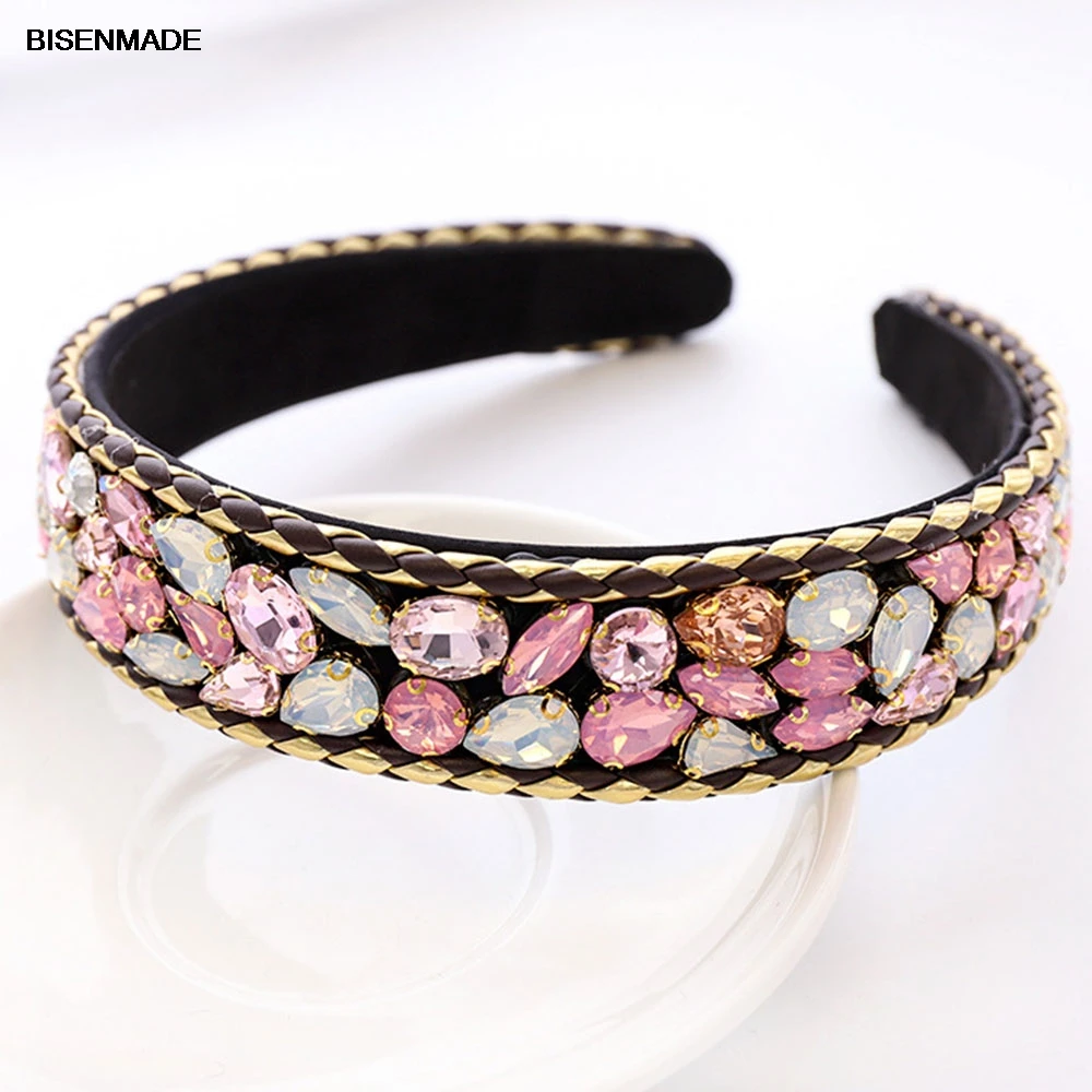 

Vintage Bezel Women Hairband Fabric Headbands Top Headwear Hair Accessories For Girls Headdress Fashion 2020