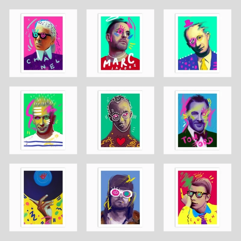 

Celebrity Canvas Paintings Color Graffiti Character Posters and Prints Nordic Wall Art Pictures Living Room Home Decoration