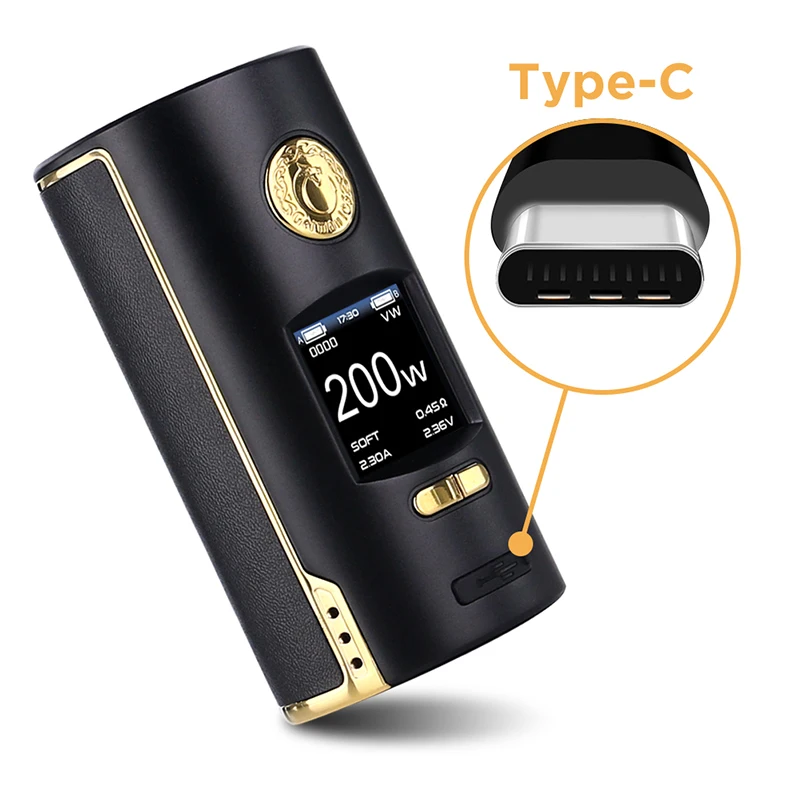 Оригинальный Vapefly Kriemhild 200 Вт TC коробка мод мощность 18650/20700/21700 батарея выход TC/VW/Curve
