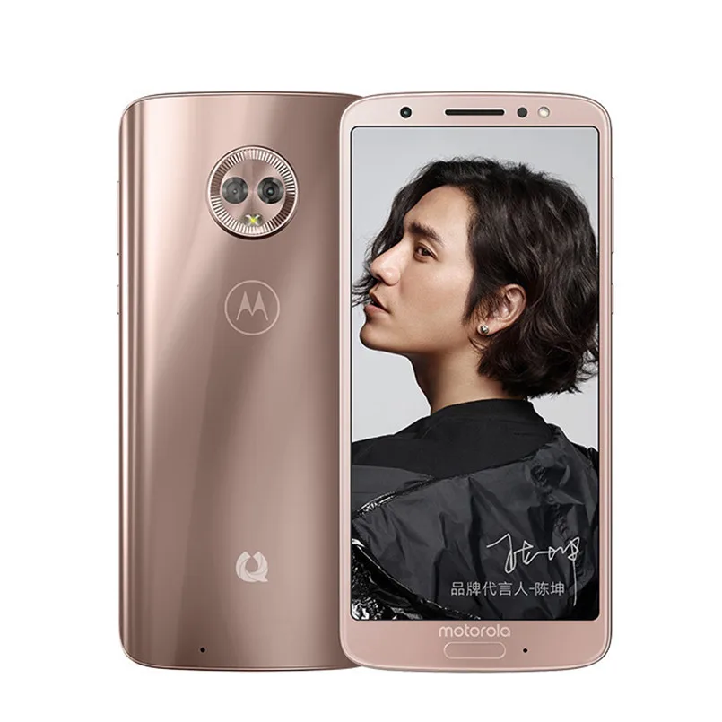 Розовый Motorola Green Pomelo 1S MOTO G6 смартфон 5,7 дюймов 18:9 полный экран мобильный телефон 4 Гб+ 64 Гб 3000 мАч сенсорный Android мобильный телефон - Цвет: Розовый
