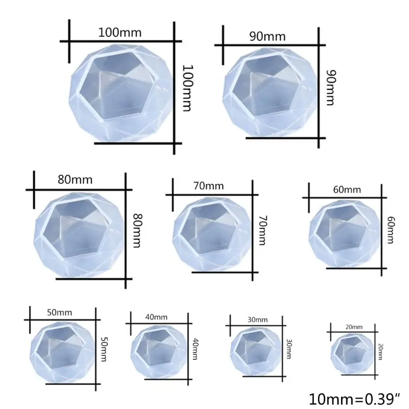 

Crystal Epoxy Resin Mold Diamond Pendant Casting Mould Handmade DIY Crafts Ornaments Making Tool