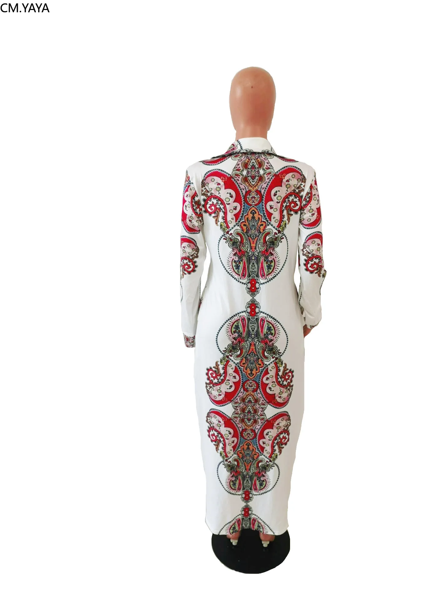 Осеннее женское элегантное платье с принтом пейсли рубашка отложным воротником