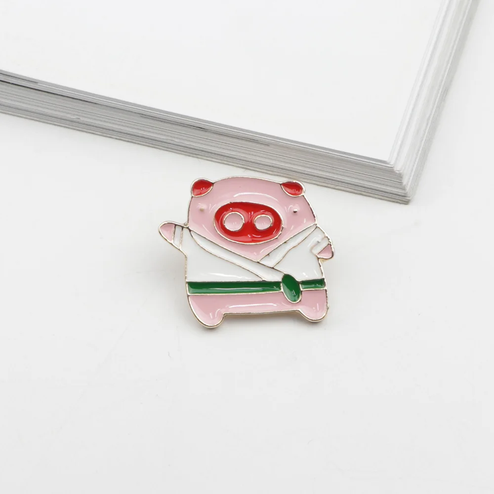 Милые булавки для лацкана единорога динозавра свиньи кролика кошки разноцветные