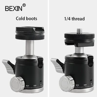bexin k19a monopod tripod ball head 360 panoramic head mini ballhead with cold shoe base mount adapter for dslr camera flash