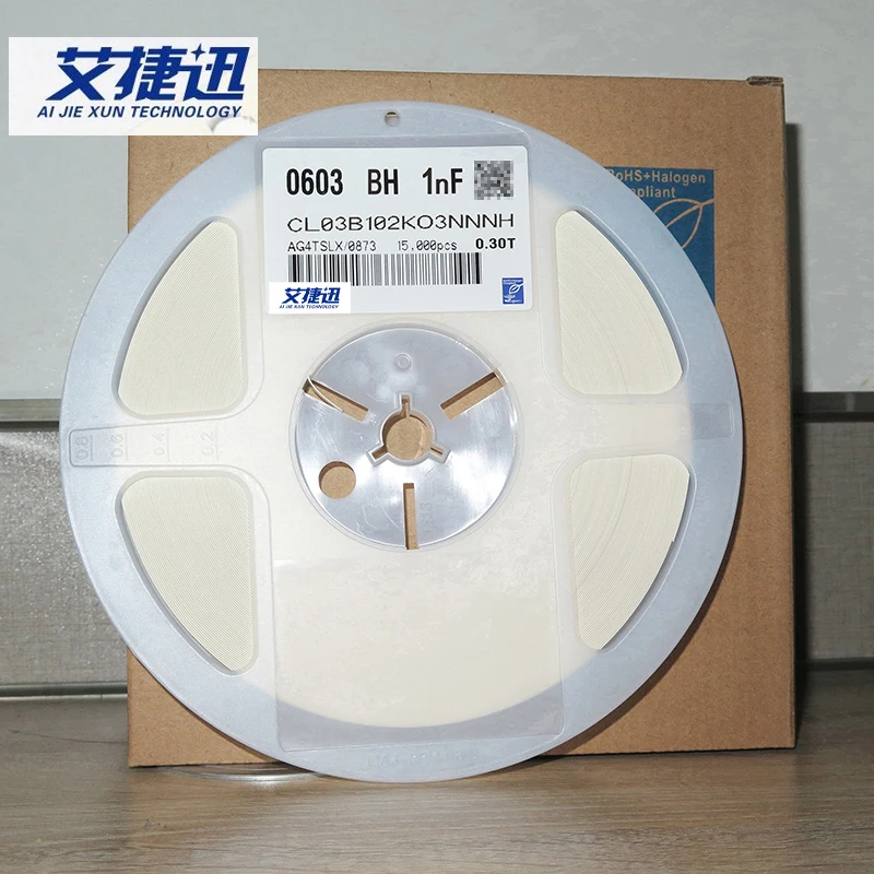 

15000/Reel CL03B102KO3NNNH 0201 1nF 102K 16V ±10% X7R CHIP Capacitance
