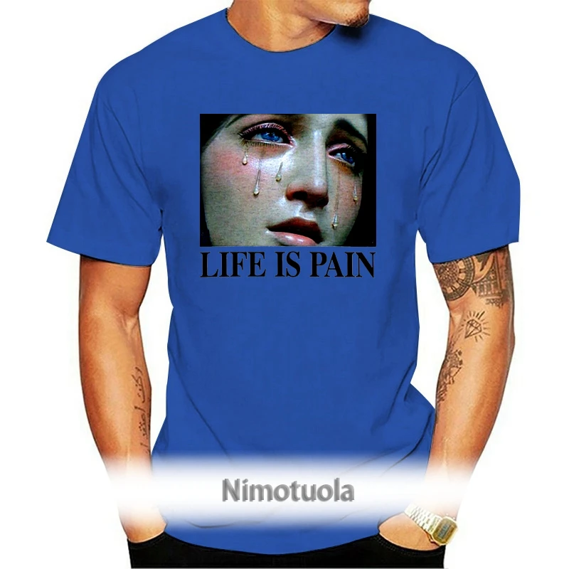 

Life Is Pain T-Shirt Religious Retro Virgin Tee Mary Grunge Vintage Cherubs Top Top Christmas Gifts Tee Shirt