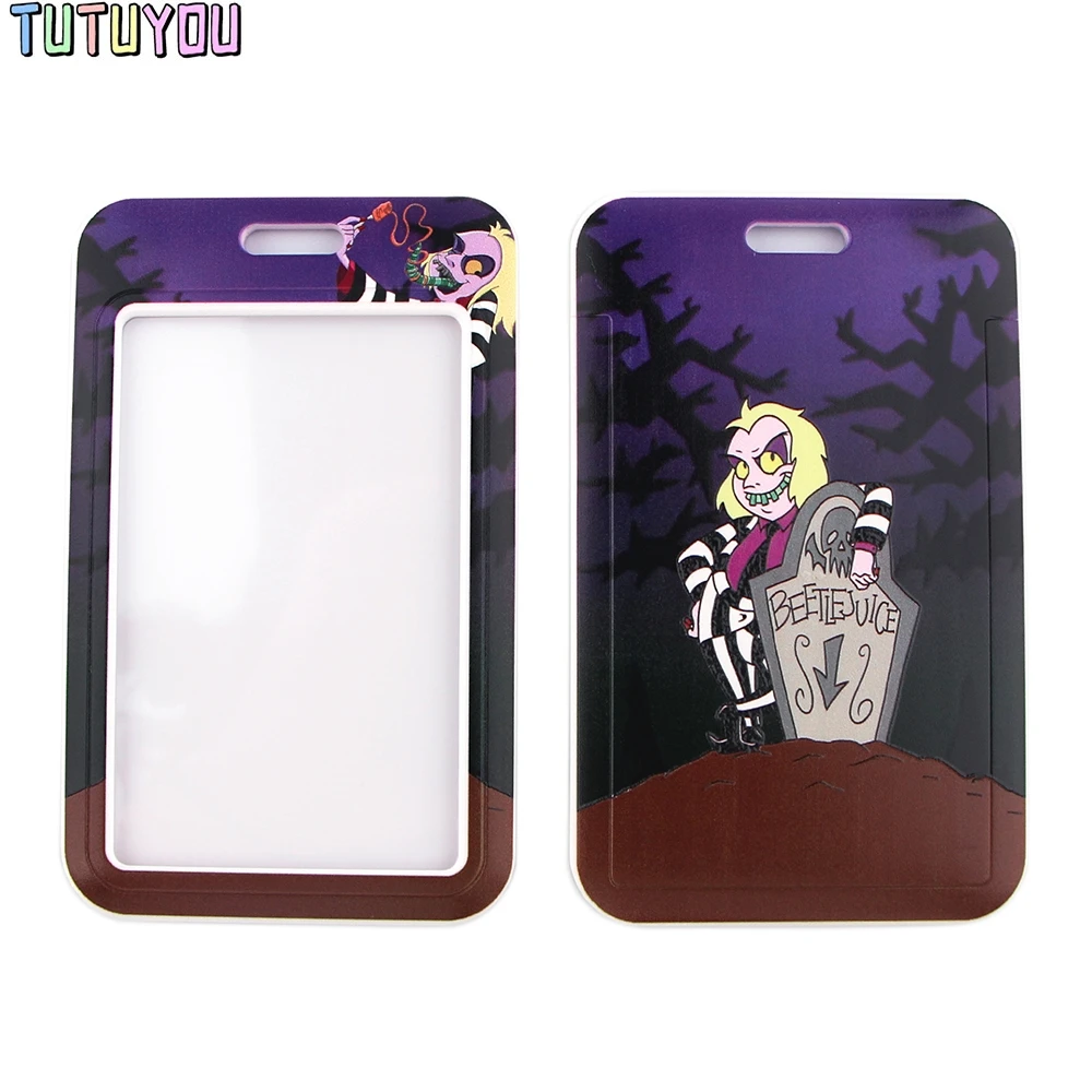 

1pc PC2615 Cartoon Character Lanyard Credit Card ID Holder Bag Student Women Travel Bank Bus Business Card Cover Badge