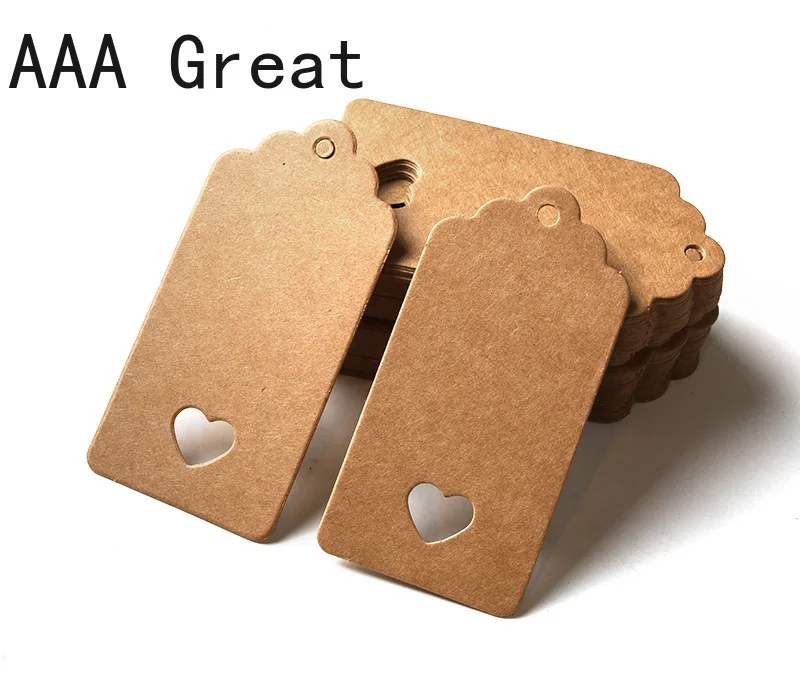 100 шт./лот этикетки карты Крафт-Бумага бирки ремесла бирка подарок Свадебные