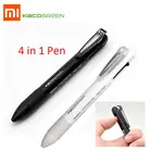 Многофункциональные ручки Xiaomi KACO 4 в 1, гелевая ручка с черными, синими, красными стержнями 0,5 мм, механический карандаш с японскими чернилами для школы и офиса