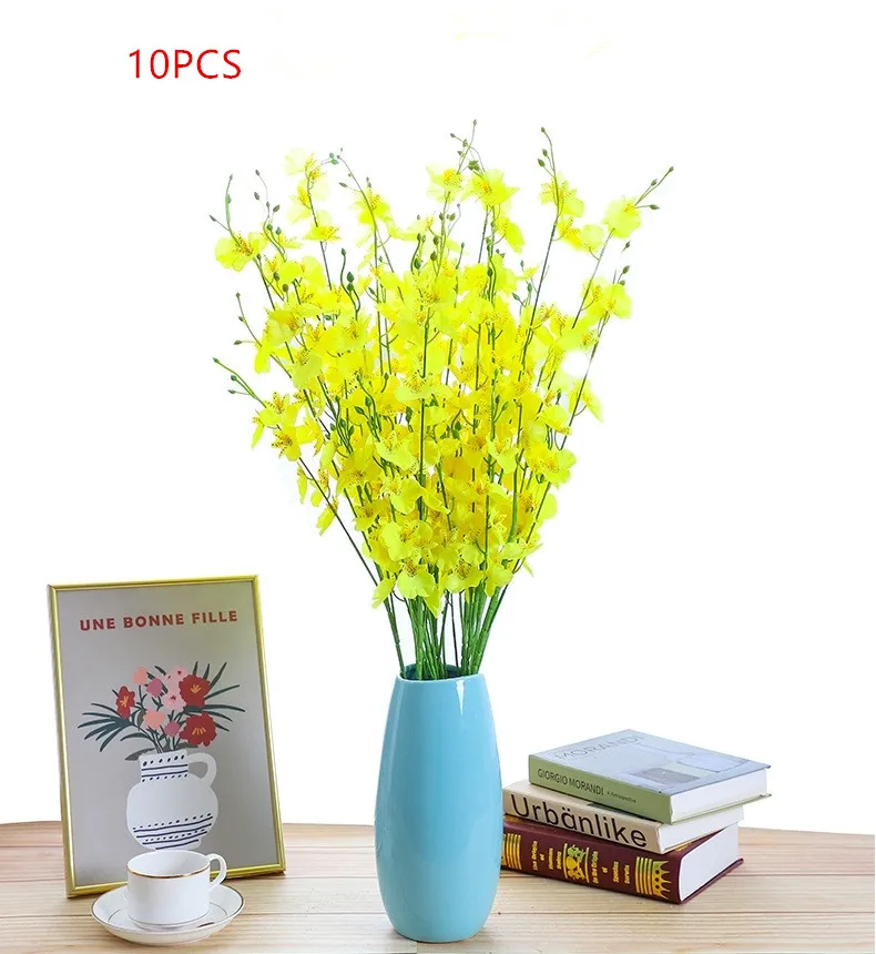 

10 шт. 96 см Шелковый декоративный цветок фаленопсис, имитация орхидеи, цветок, ветка, украшение для дома