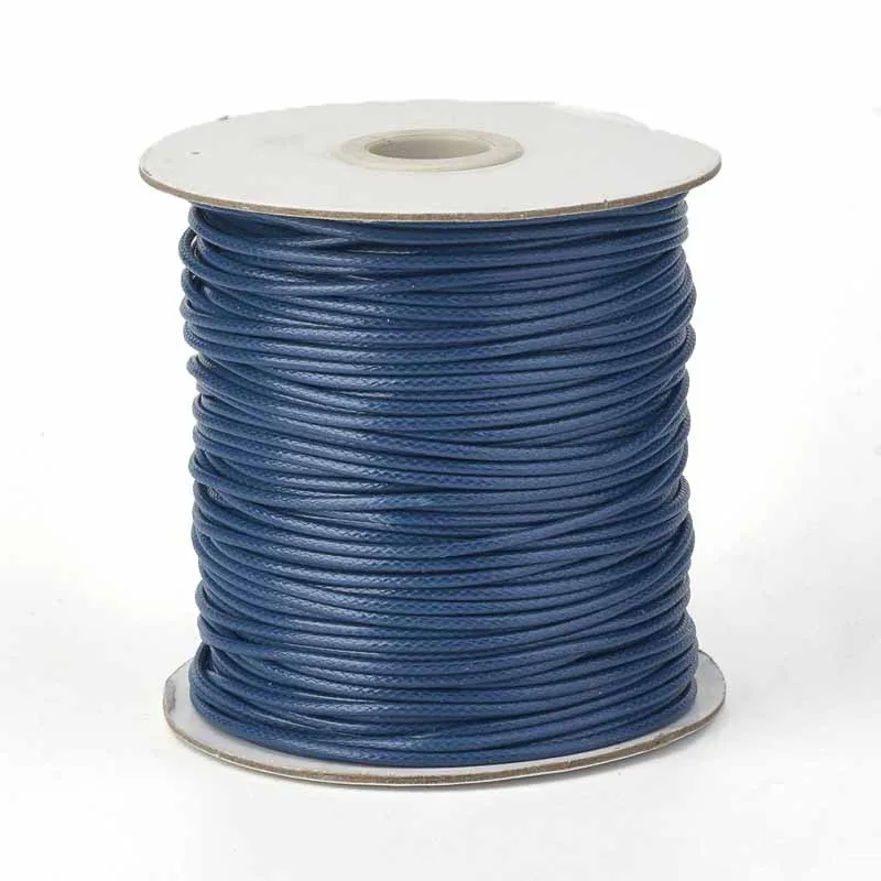 MarineBlue 0,5/1/1,5/2/3 мм окружающую среду корейский вощеный ожерелье из полиэстера браслет шнур для бисероплетения, самодельные Украшения, Аксессуары для изготовления - Цвет: MarineBlue