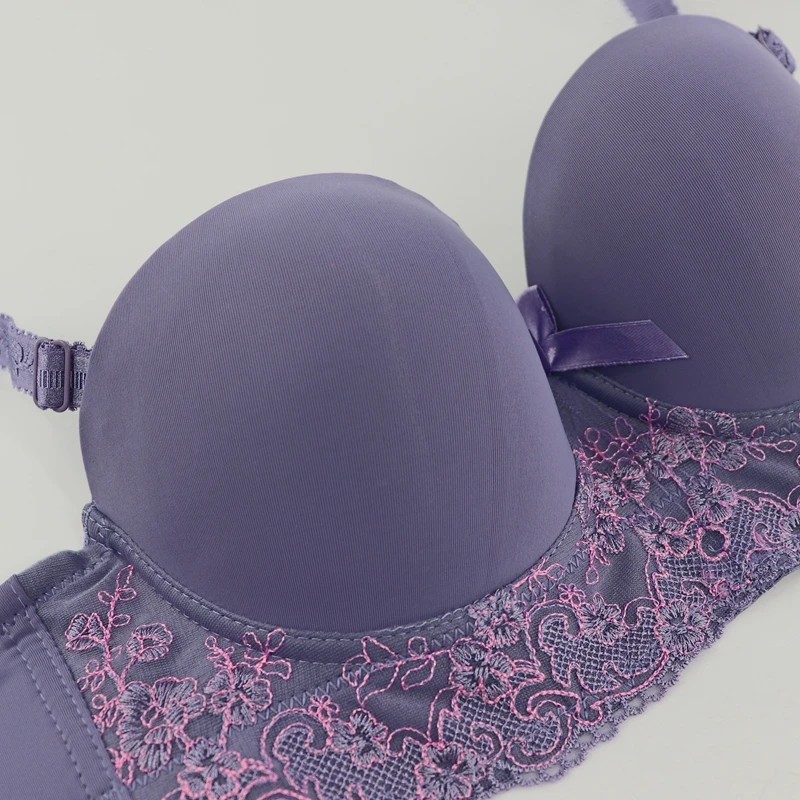 Beauwear, женский бюстгальтер, кружевной, с цветочной вышивкой, бюстгальтеры, белье, без подкладки, 1/2, чашка, на косточках, без косточек, без косточек, размера плюс, нижнее белье, 36B-42D