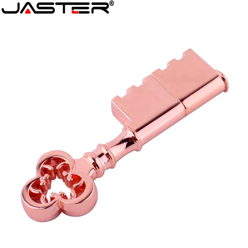 JASTER модный металлический Алмазный ключ в форме сердца usb флеш накопитель Флешка 4