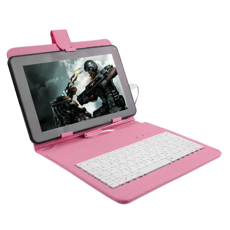7 дюймовый кожаный защитный чехол с клавиатурой для планшета|Клавиатуры
