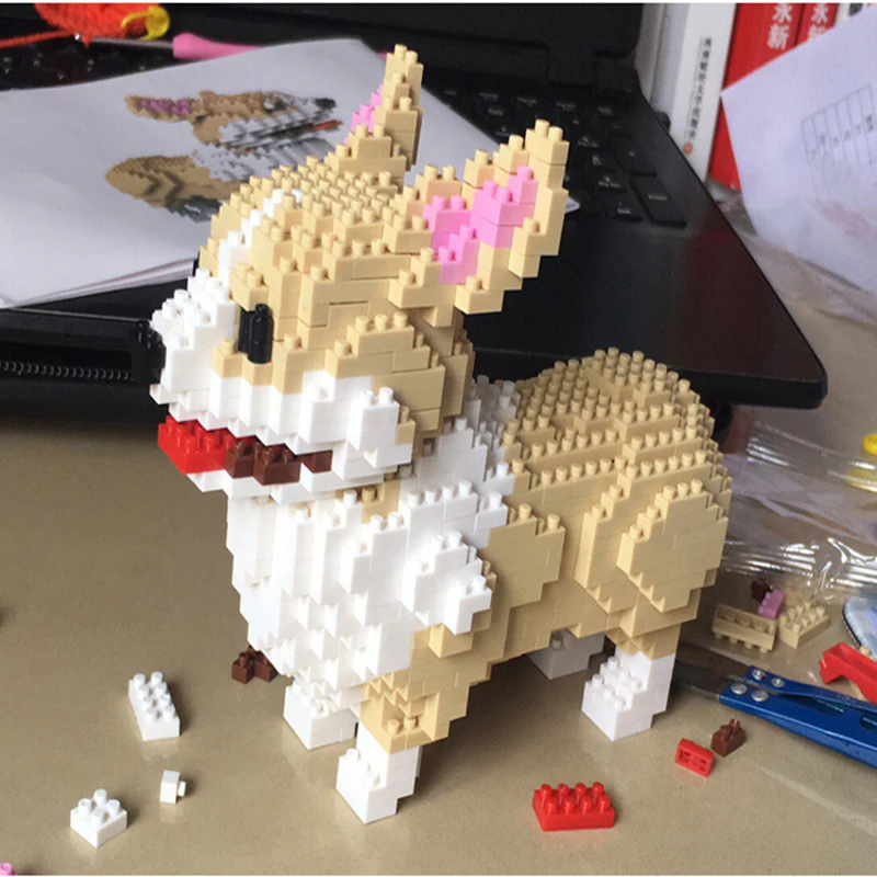 PZX милое животное строительный блок 950 шт. ребенок может спокойно играть кирпича