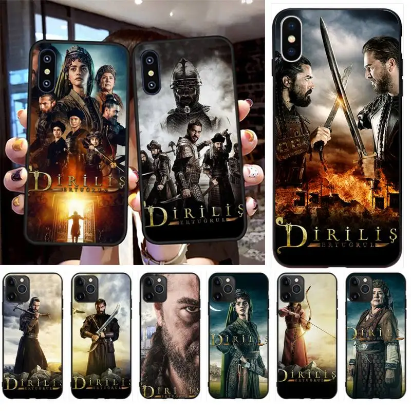 

PENGHUWAN dirilis ertugrul Soft Silicone Black Phone Case for iPhone 11 pro XS MAX 8 7 6 6S Plus X 5S SE 2020 XR case