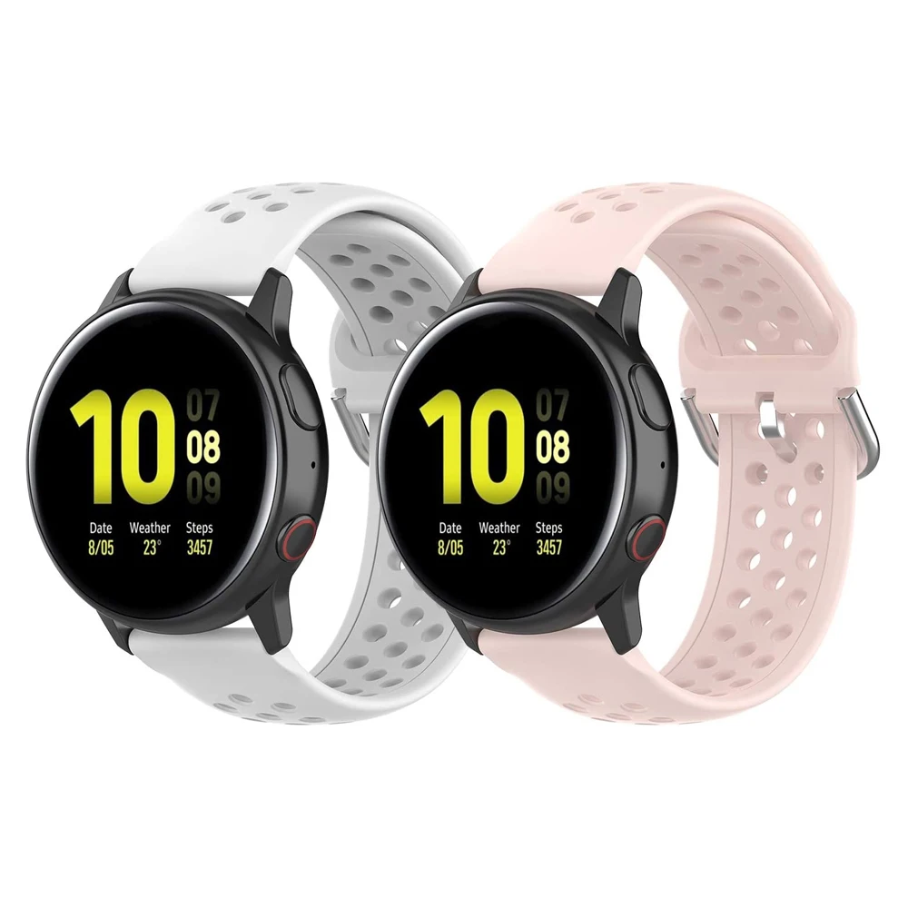 Силиконовые ремешки 18 мм для TicWatch C2 розовое золото Garmin VivoActive 4s Fossil Q Venture HR Sport