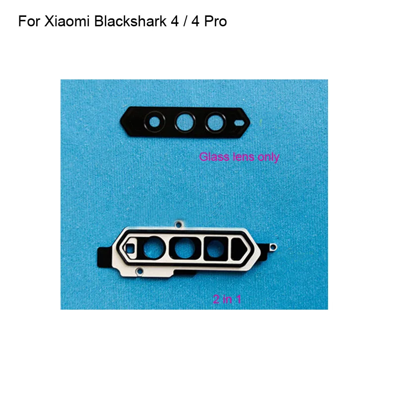 

Стеклянный объектив для задней камеры Xiaomi Blackshark 4 + Крышка для камеры, круглые корпусные детали для Xiao mi Blackshark 4 Pro