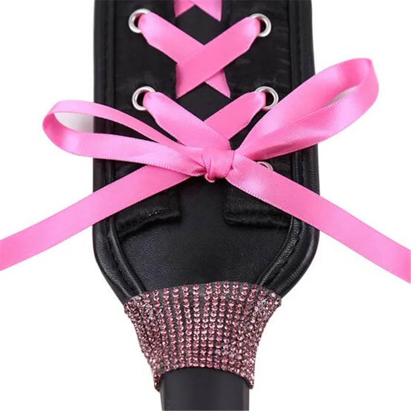 Взрослые игры розовый бант кожа флирт шлепки БДСМ кнут игрушки эротические