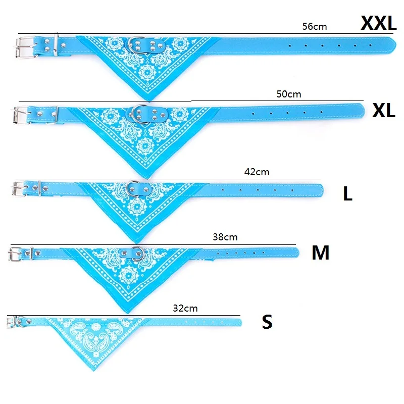 Jacquard PU Leather Neckerchief Collars With Print Triangular scarf For Cat Dog Pet Supplies Bichon Frise | Дом и сад
