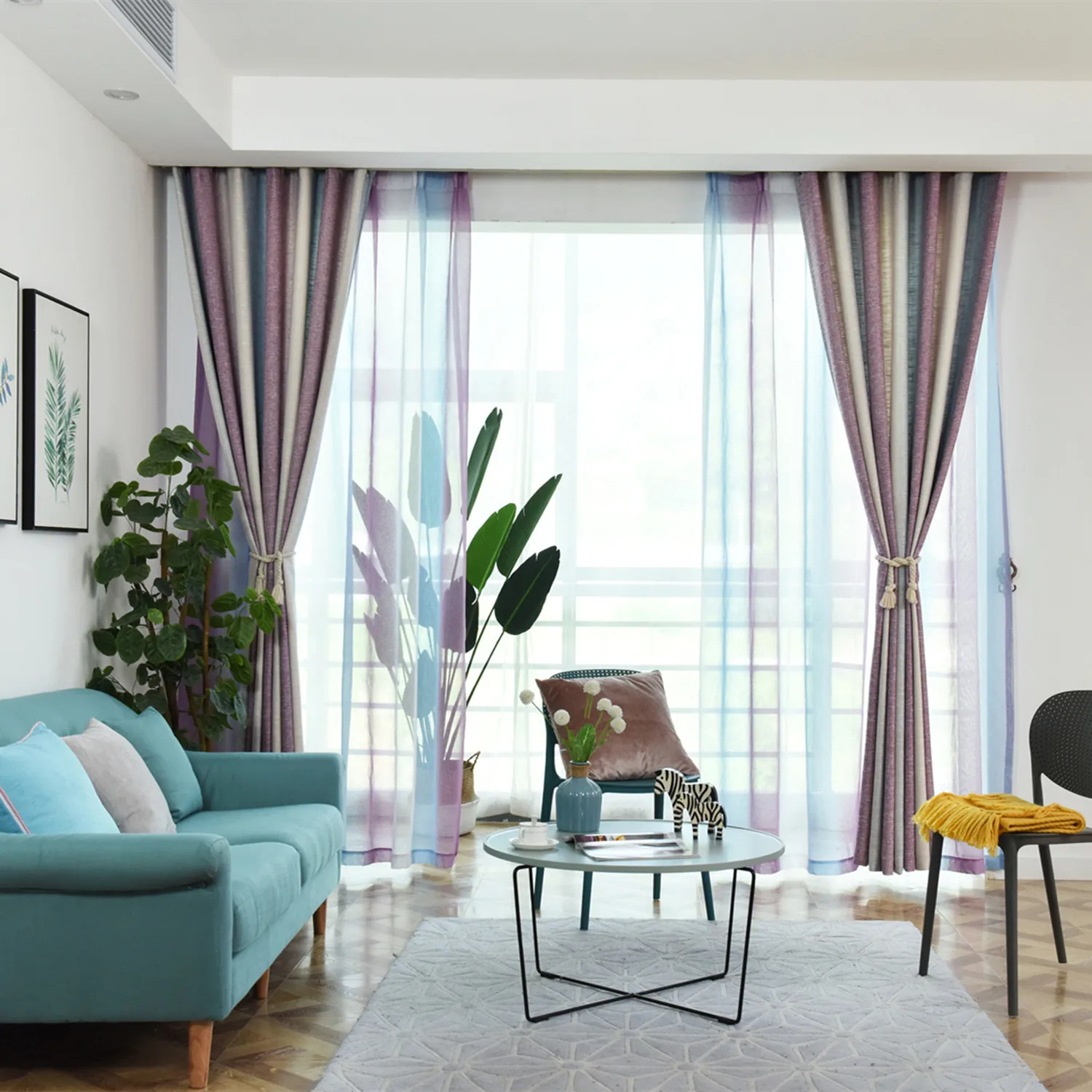 

Colorful Modern Blackout Curtains for Living Room Bedroom Soft Hand Feeling Window Drapes Custom Made