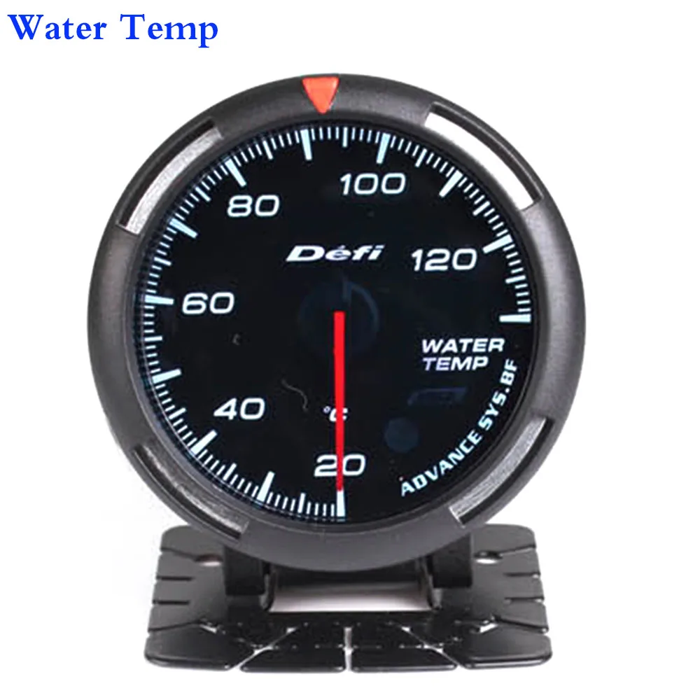 water temp 60 мм авто 12 в датчик температуры выхлопных газов Универсальный измеритель температуры Ext с датчиком и держателем 7 цветов света - Цвет: water temp