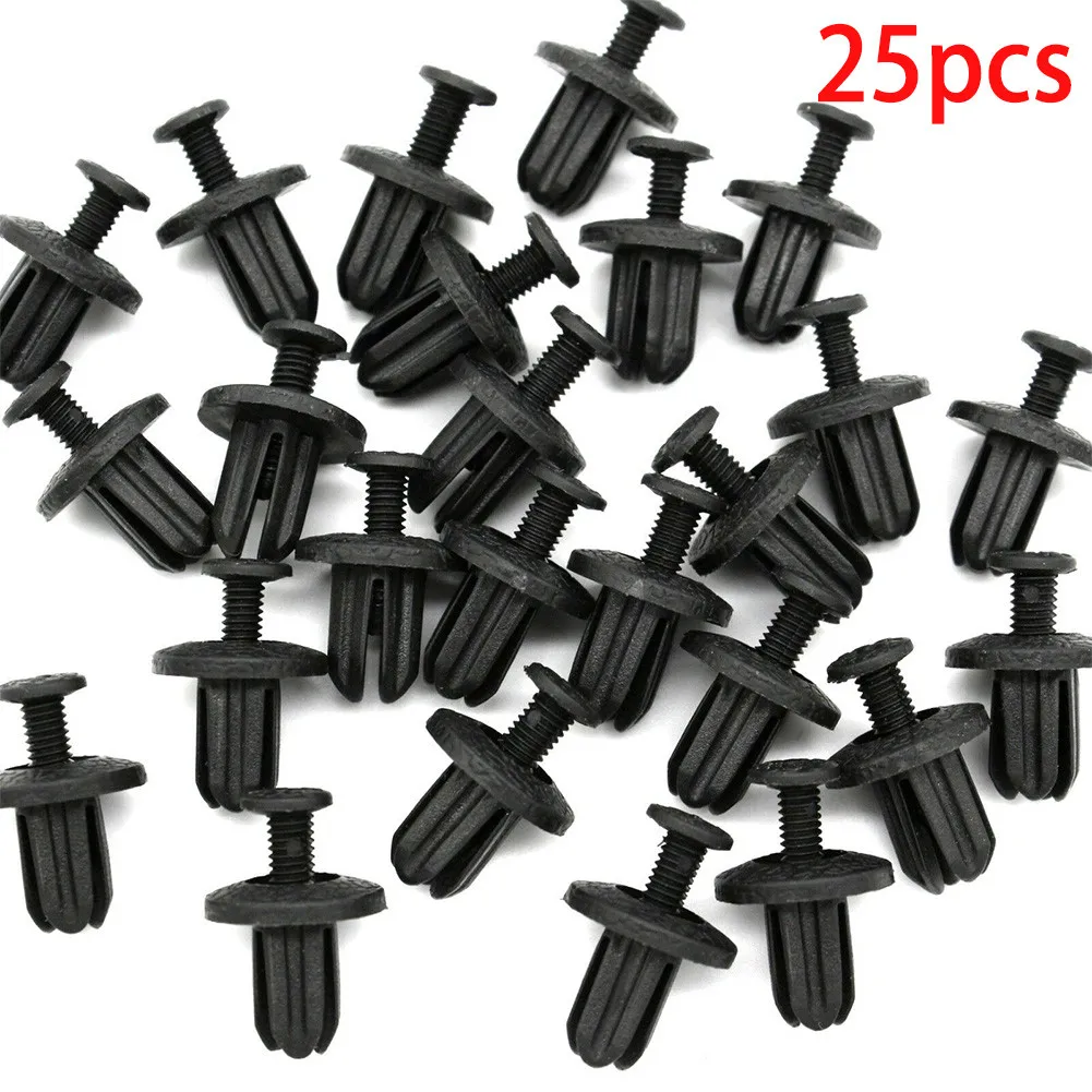 

25 Pcs Retainer Clip Accessories Black Civic Clips Garnish Lining Nylon