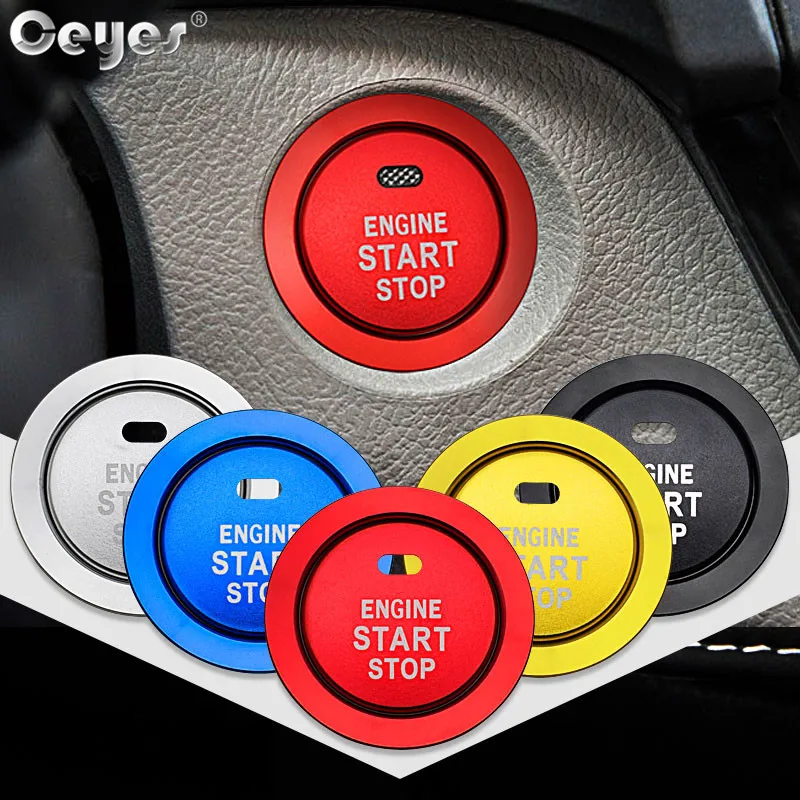 Ceyes автомобильный Стайлинг для Toyota Corolla Camry Rav4 Yaris CHR Prius автомобильный старт стоп стильная кнопка Зажигания для автомобиля кольцо круглые крышки наклейки чехол