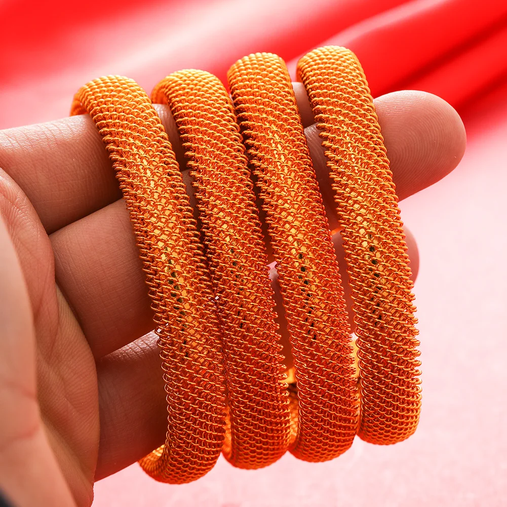 4Pieces Bracelet For Women Dubai Bangles Ethiopian  African Jewelry Arab Middle East Cuff Bangles