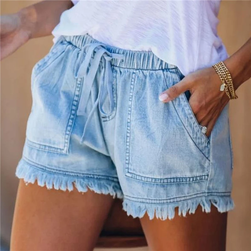 

Fashion Women Denim Shorts Jeans all-match sexy Summer Women High Waist Short New lady Push Up Skinny Slim Denim Shorts