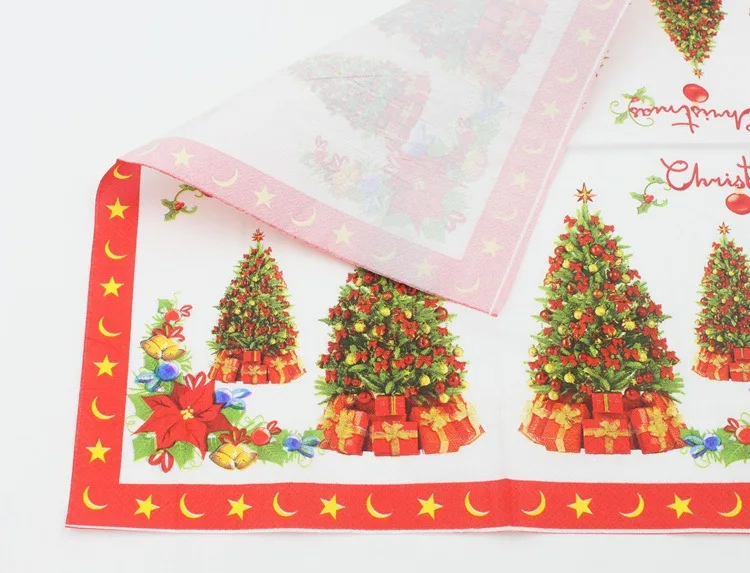 

20Pcs Christmas Napkin Paper Napkin Christmas Decorations for Home Xmas Table Cloth Decor Christmas Napkins