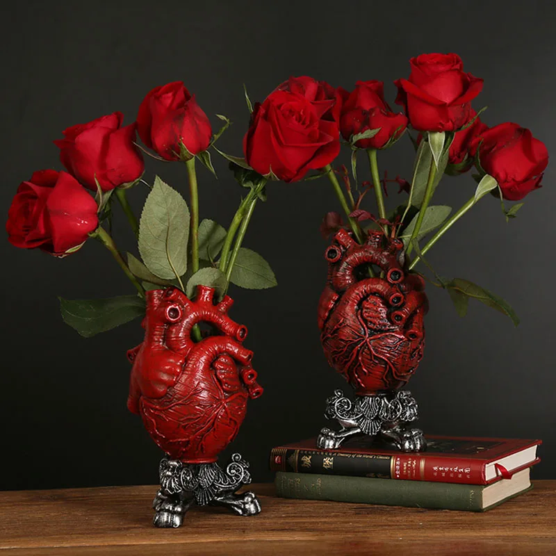 

Anatomical Heart Shape Flower Vase Flower Pot Art Vases Home Decoration Ornament Gift Europeanb Modern Flower Arrangement Crafts