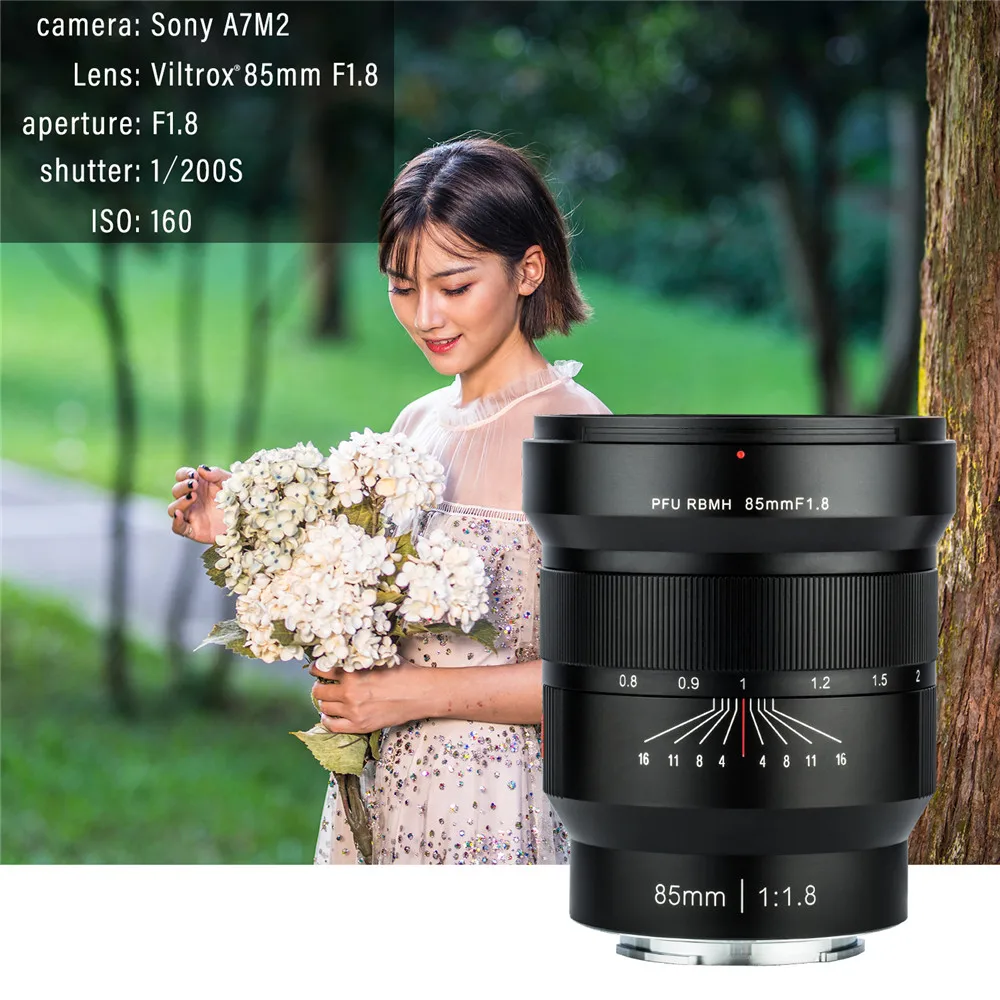 VILTROX 85 мм f/1 8 Полнокадровый ручной объектив с фиксированным фокусом F1.8 для камеры