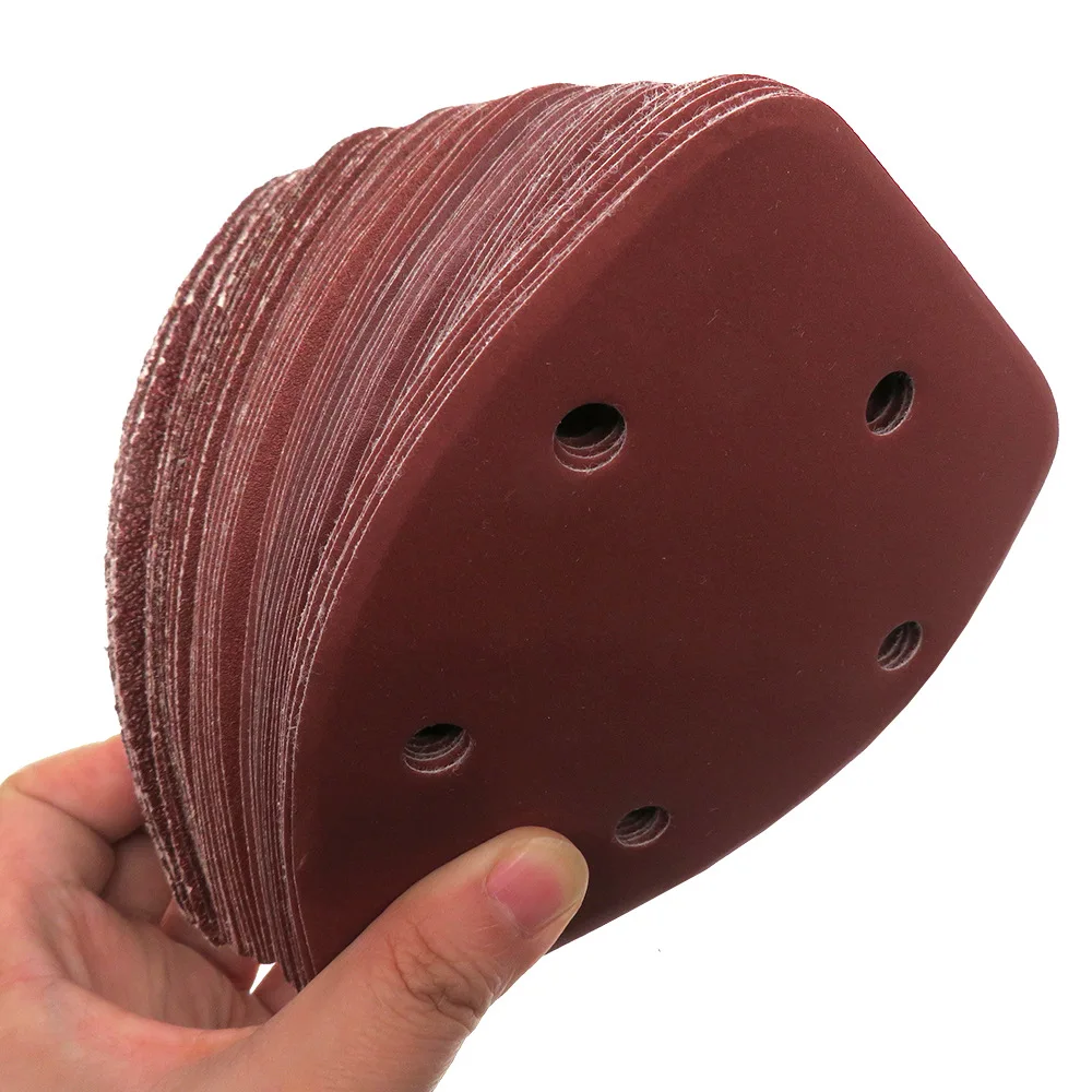 5 шт. полированный красный песок матовый лист 98 мм треугольник 6 отверстий