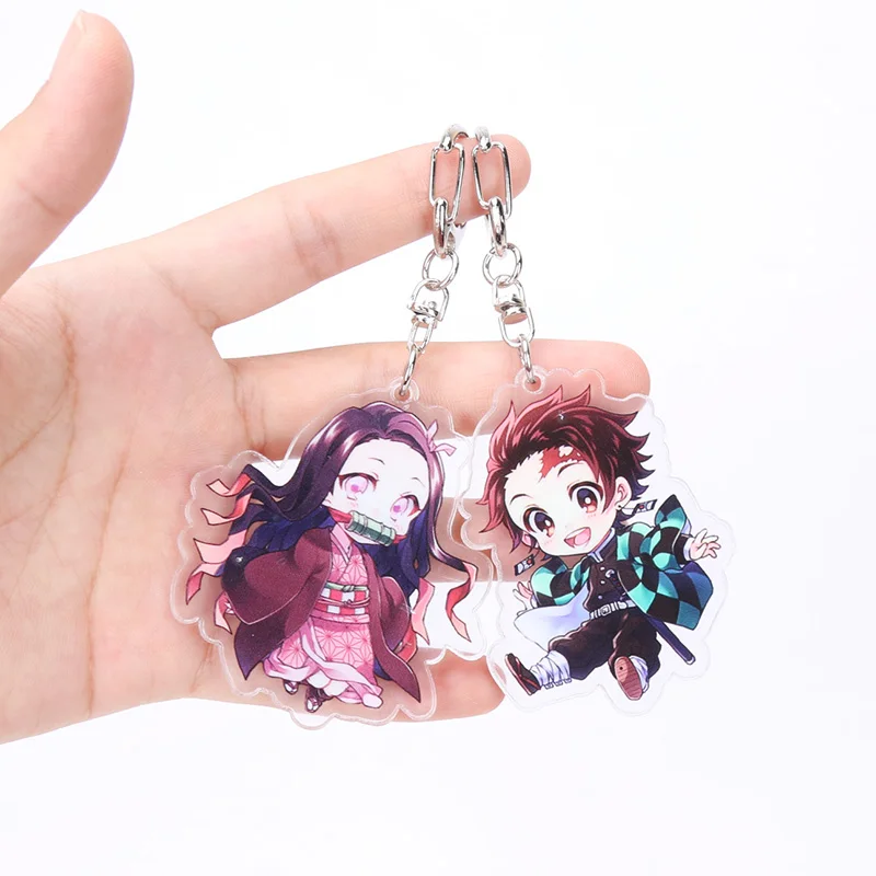 Брелок для ключей с рассекающим демонов Kimetsu no Yaiba брелок Tanjirou Nezuko Kamado Agatsuma Zenitsu