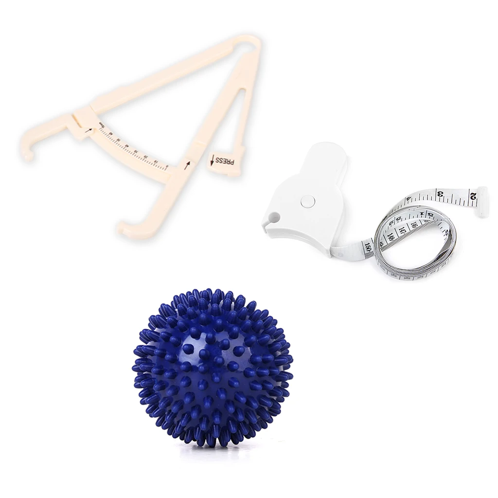Footful Massage Ball Stimulate the Blood Circulation Muscles Relieve Tension+Body Tape Measure+Body Tester Caliper | Спорт и