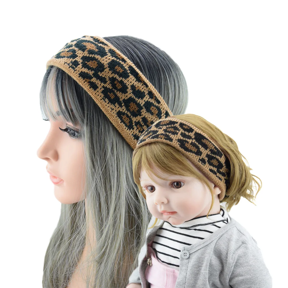 

Fashion Leopard Headbands Twist Elastic Turban Hairbands Cross Knot Bandage Bandanas Hairstyling Tools Girls Hair Accessories