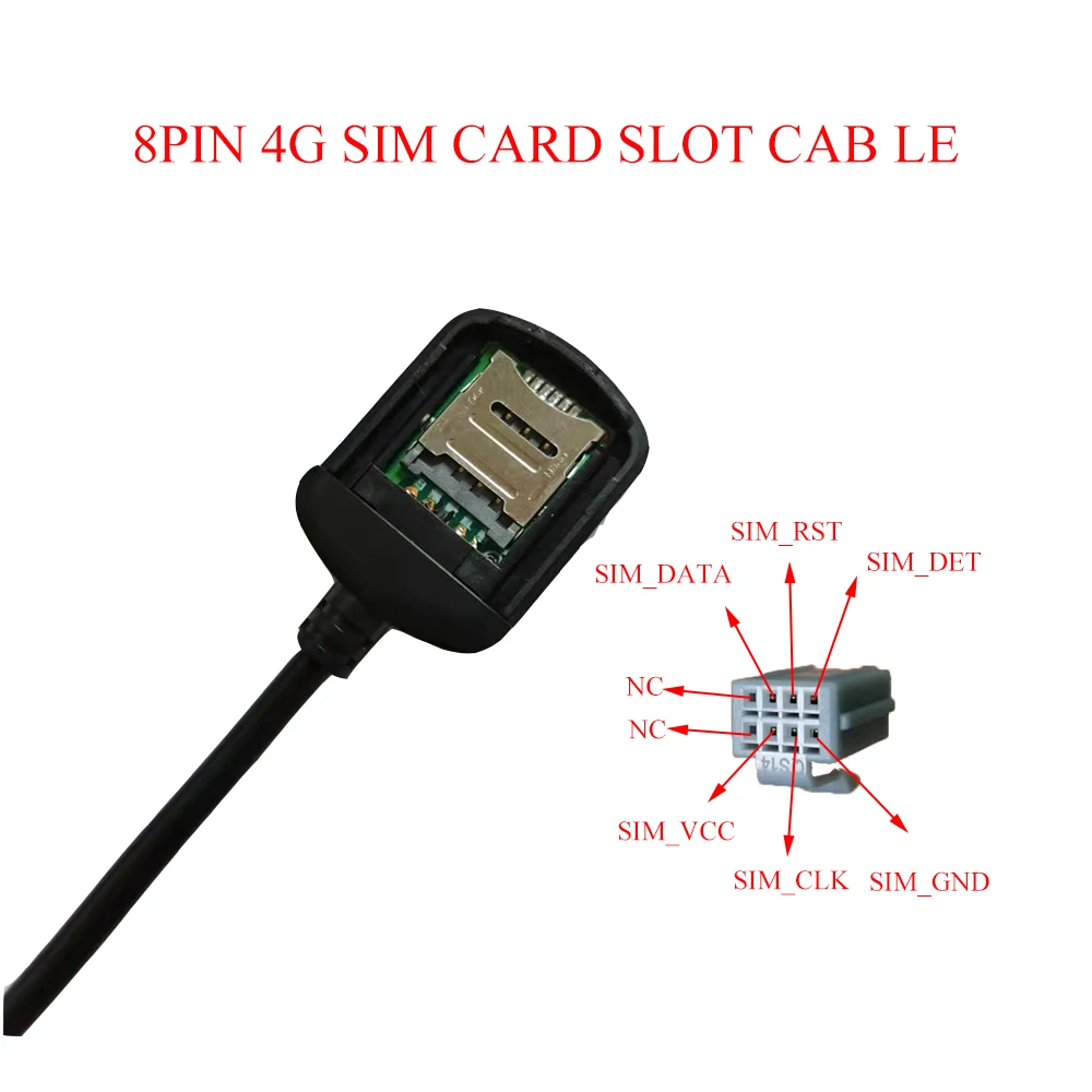 

Кабель с разъемом для сим-карты 4G для Android автомобильного радио, мультимедийный 8-контактный 6-контактный адаптер, Авторадио, соединитель 2din, 4G, для замены