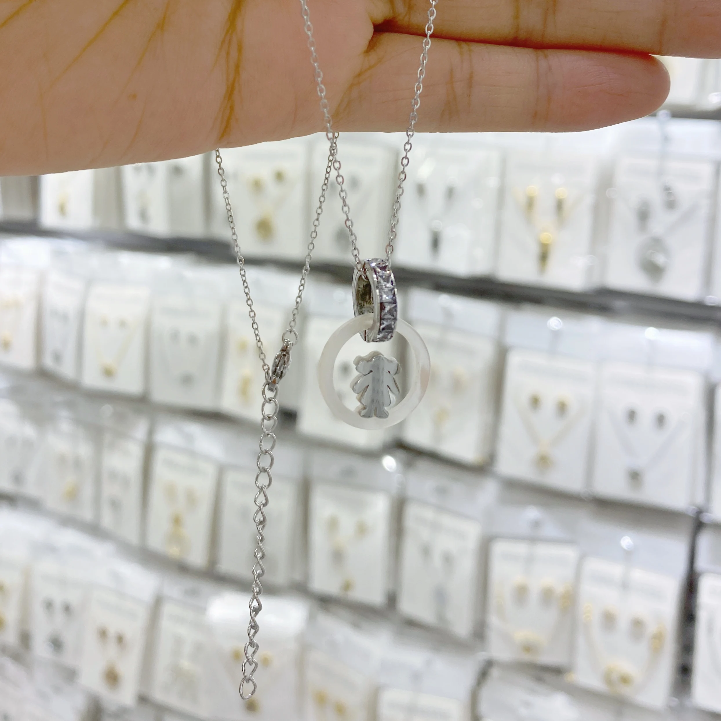 Семейные мальчики девочки нержавеющие стальные ожерелья Мама ожерелье подвески для женщин мужчин детей ювелирные изделия colares feminino masculino Оптовая продажа