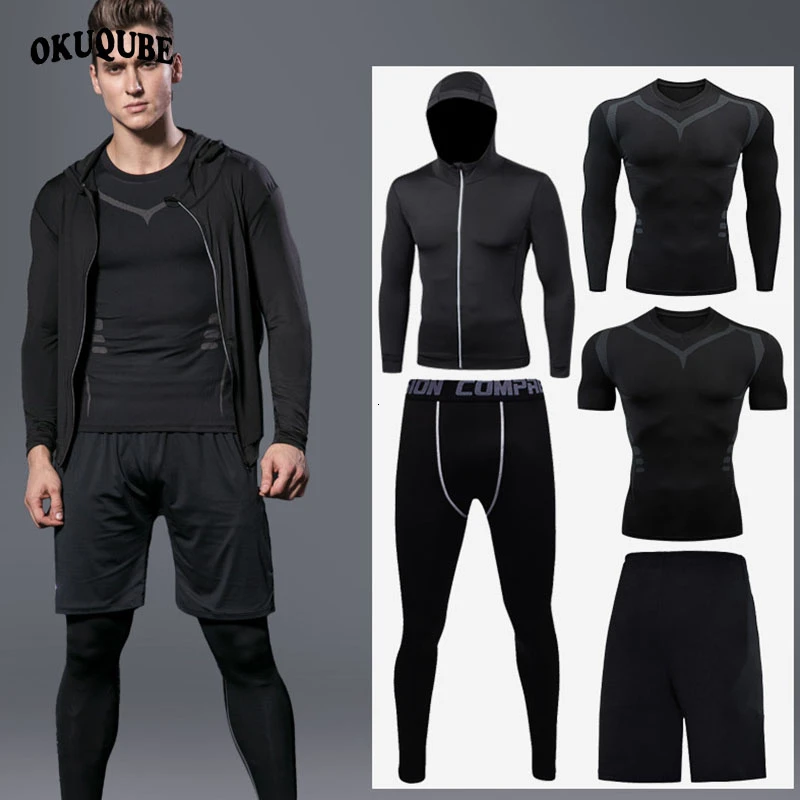 

Abbigliamento sportivo da uomo Fitness abbigliamento da palestra felpa con cappuccio riflettente tuta uomo elastico traspirante