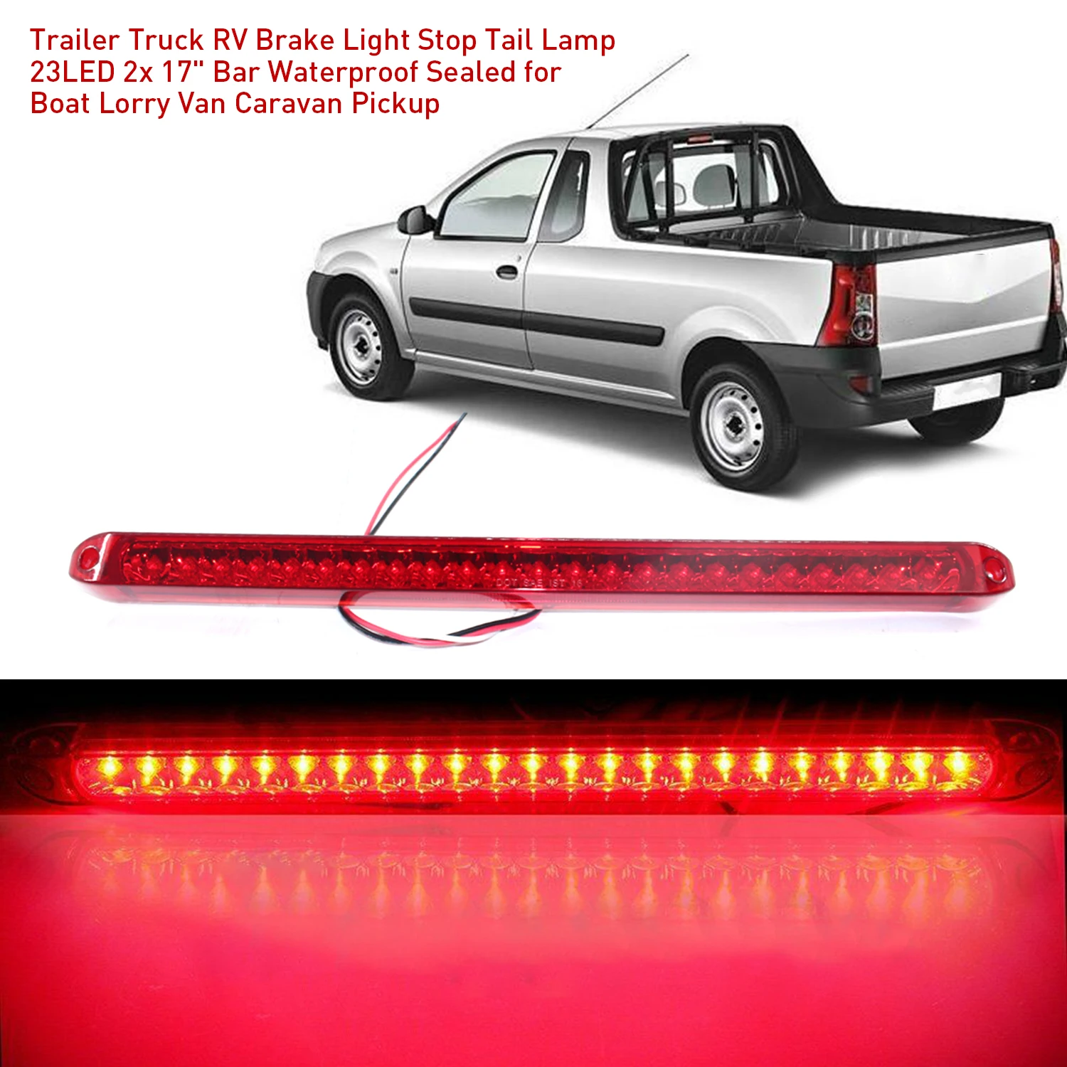 Универсальный 12В прицеп грузовик тормозной светильник Стоп задний фонарь 23LED 2x17