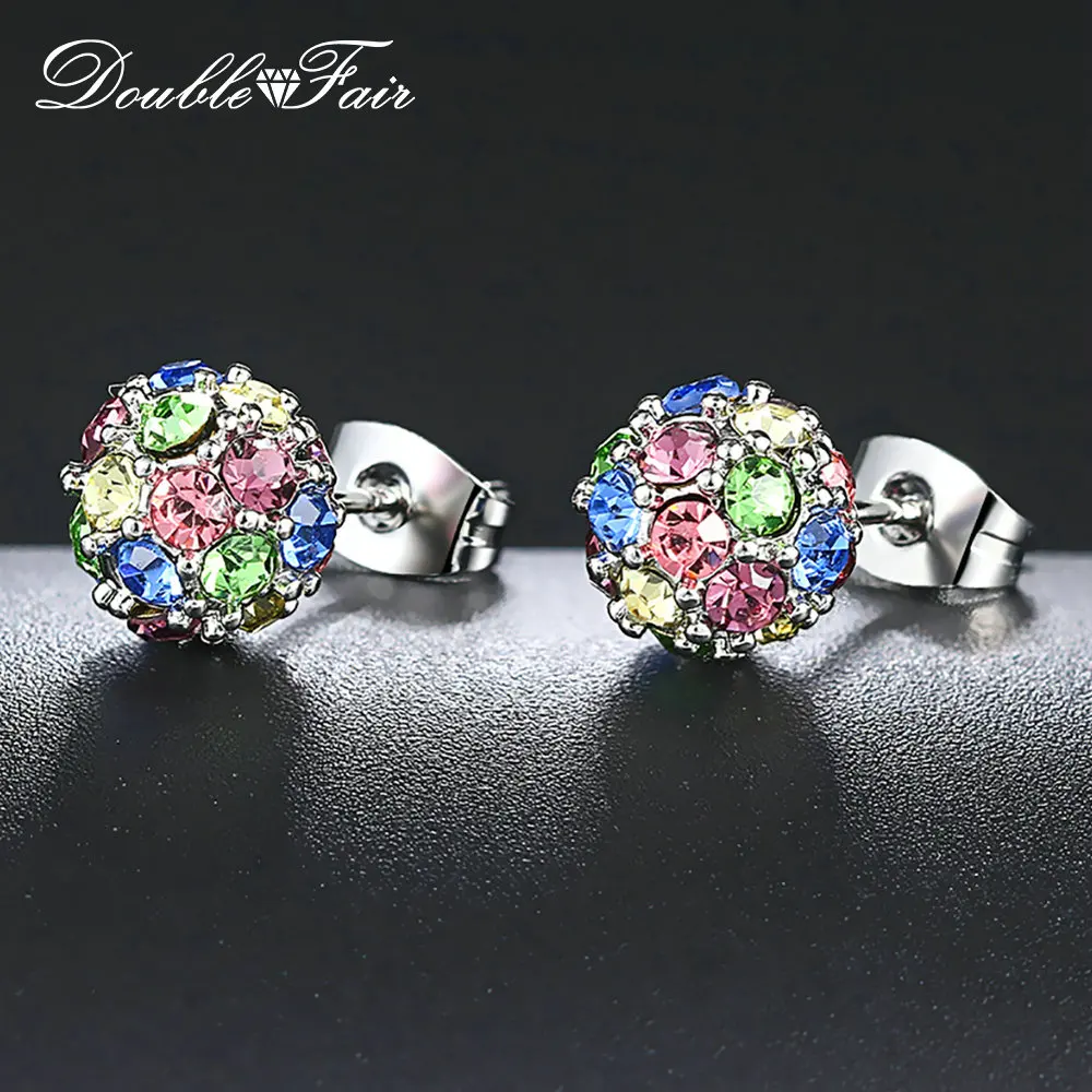 

Женские серьги-гвоздики с цирконом, 4 цвета