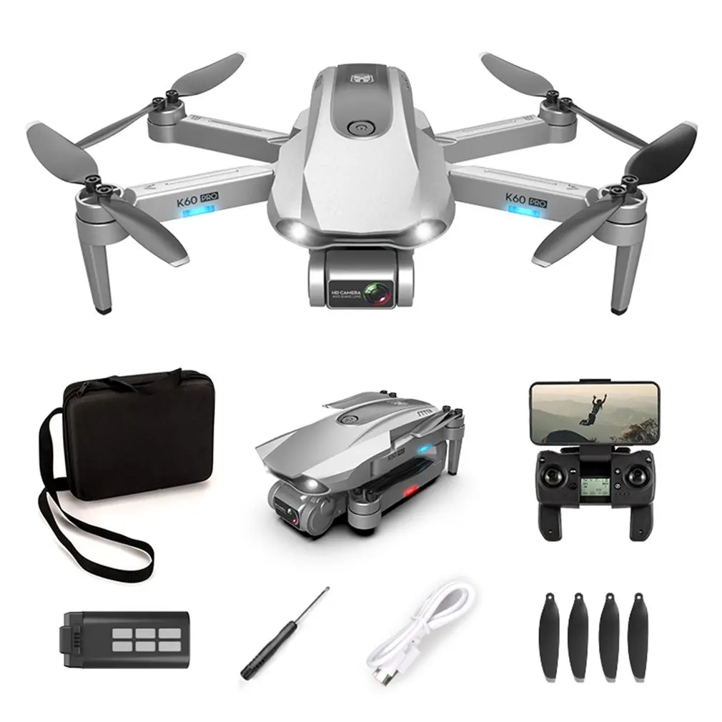 2021 K60 PRO профессиональной фотографии дроны GPS складной 2 Ось Gimbal 6K HD Камера RC Дрон