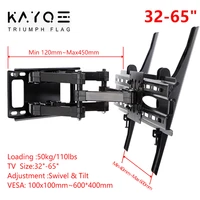 6 arms tv mount 32 65 inch lcd racket for tv wall stand full motion swivel tilt mount retractable bracket max vesa 400x400mm
