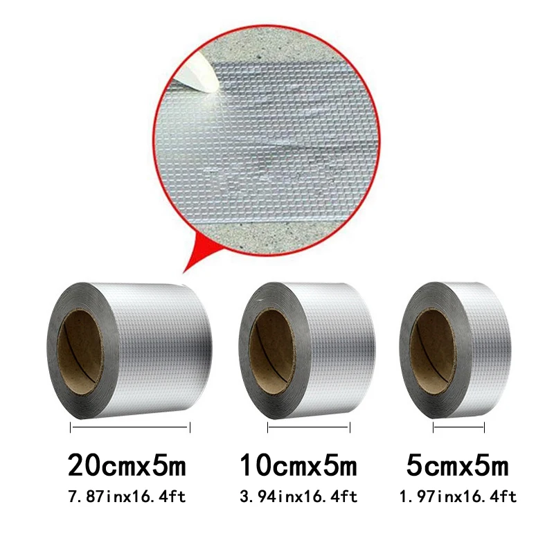 Ширина 20 см алюминиевая фольга Бутилкаучуковая клейкая лента самоклеящаяся для