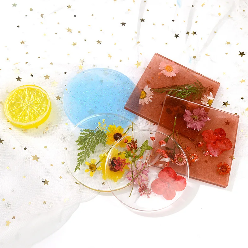 

DIY Epoxy Mold Coaster Storage Box Silicone Molds Base Round Square Silicone Mould Epoxy Resin Box Mold
