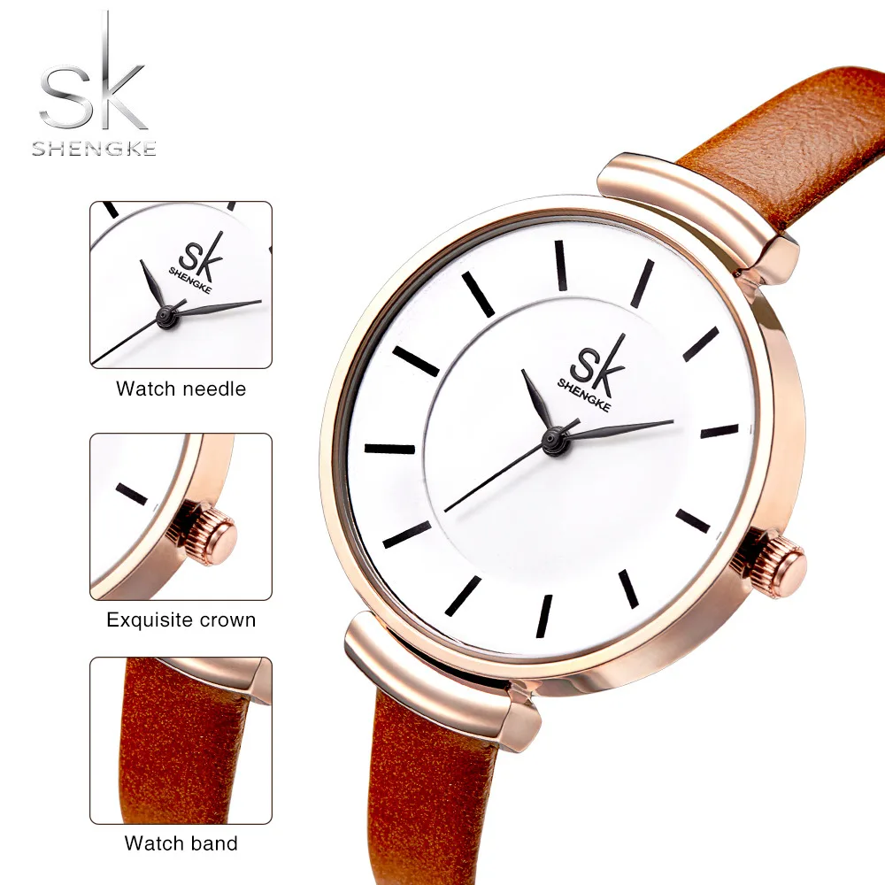 

Fashion Leather Strap Quartz Wristwatches For Woman Luxury Brand Waterproof Women Watches Casual Simple Wrist Watch Women Clock